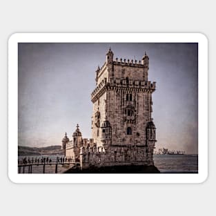 Queuing For The Belém Tower Lisbon Sticker